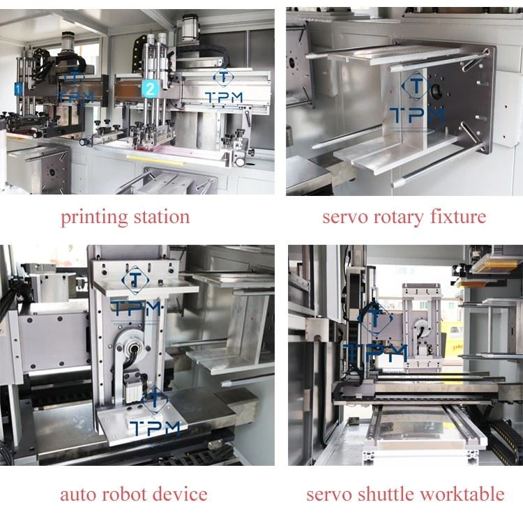 Automatic Rotary 4 Sides Screen Printing For Boxes And Crates